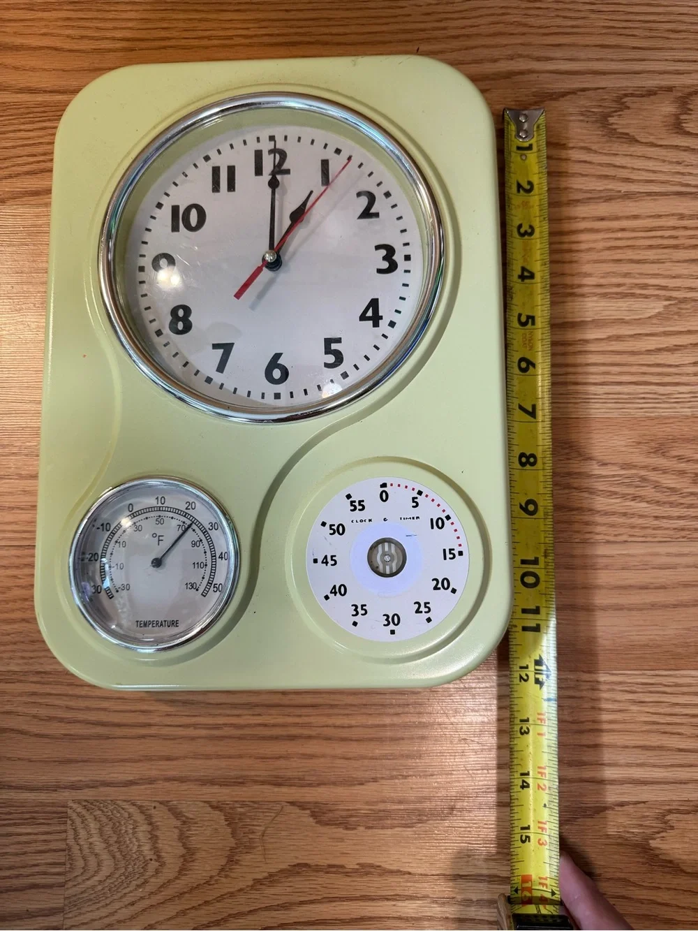 Vintage retro Kitchen Wall Clock With Timer